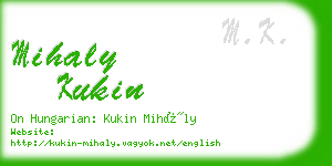 mihaly kukin business card